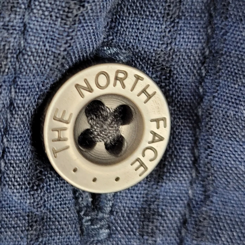 The North Face Shirt Men‎ M Blue/Black Micro-Ginham Short Sleeve Button Up
